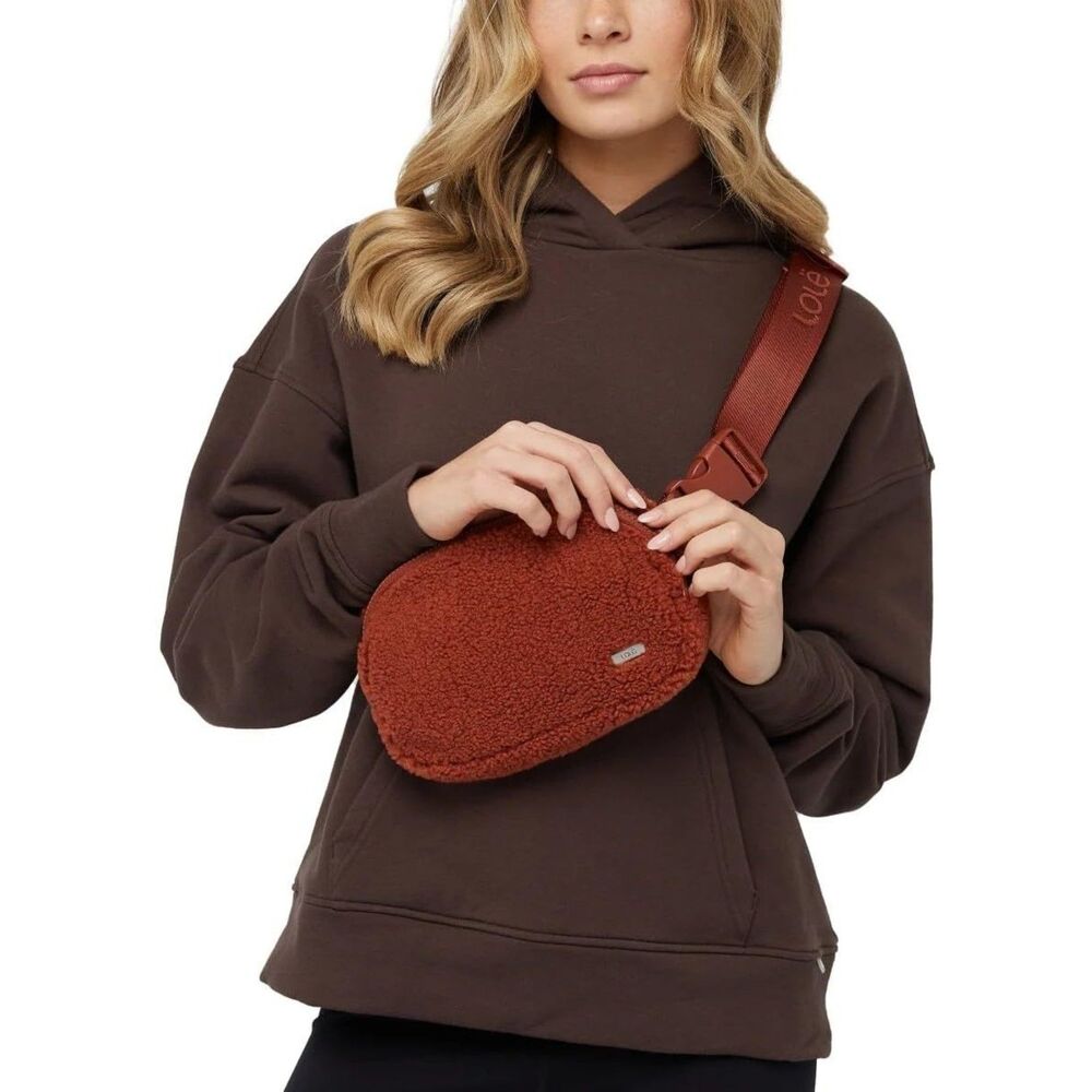 NWT Lolë Fleece Sherpa Belt Bag Copper Crossbody Fanny Pack
